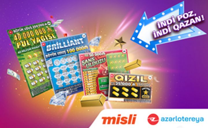 “Azərlotereya” ani lotereyalarında böyük uduşlar qazanıldı