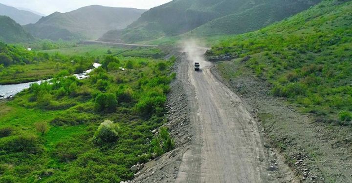Qubadlı-Eyvazlı yolunun tikintisi davam etdirilir