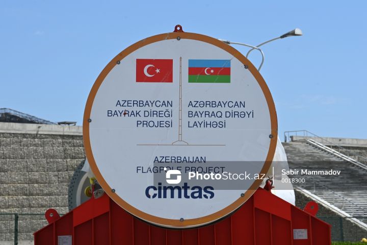 Bakıda dünyanın ən hündür bayraq dirəyinin quraşdırılmasına başlanılıb