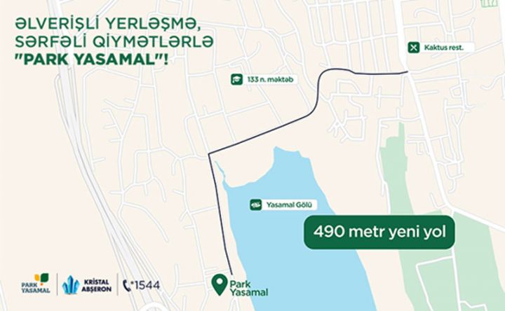 Əlverişli yerləşmə və sərfəli qiymətlərlə mənzillər "Park Yasamal"da!