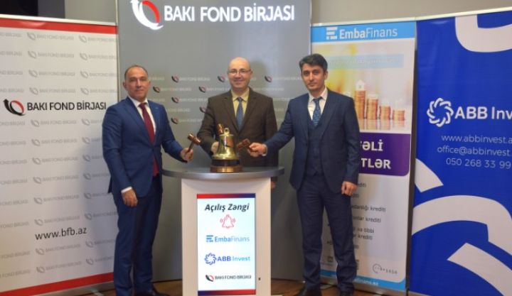 "Embafinans"ın istiqrazlarının “Açılış Zəngi” mərasimi keçirildi, ticarətinə başlandı