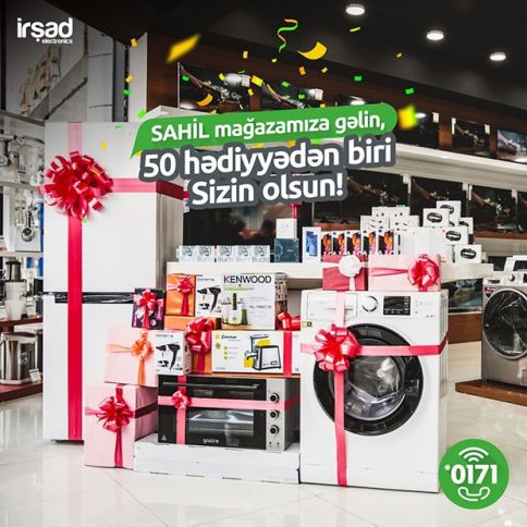 İrşad Electronics-in hədiyyə karvanı Sahil qəsəbəsinə yollanır