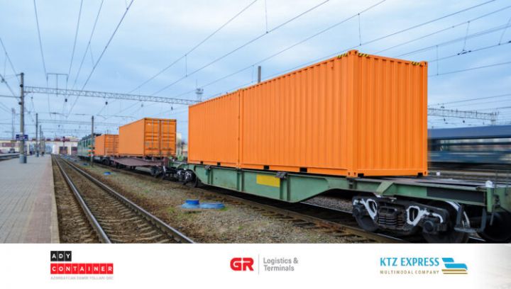 “TURKUAZ” layihəsi çərçivəsində ilk konteyner qatarı  yola düşüb