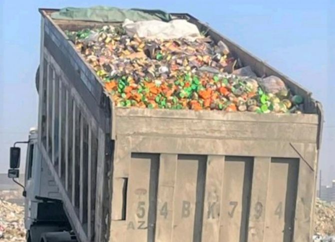 Şirkətin 48 ton qida məhsulları məhv edilib