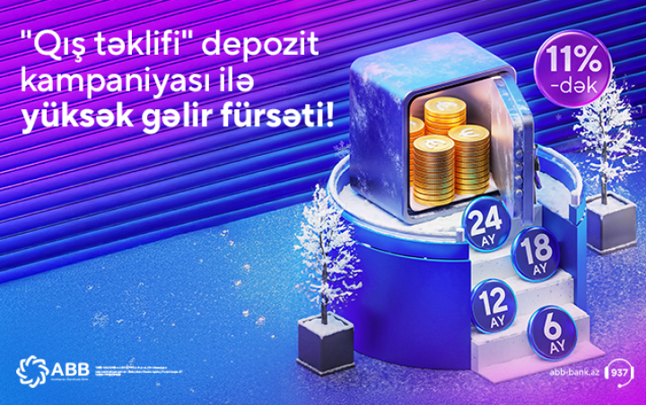 ABB-dən yüksək gəlirli əmanət kampaniyası!